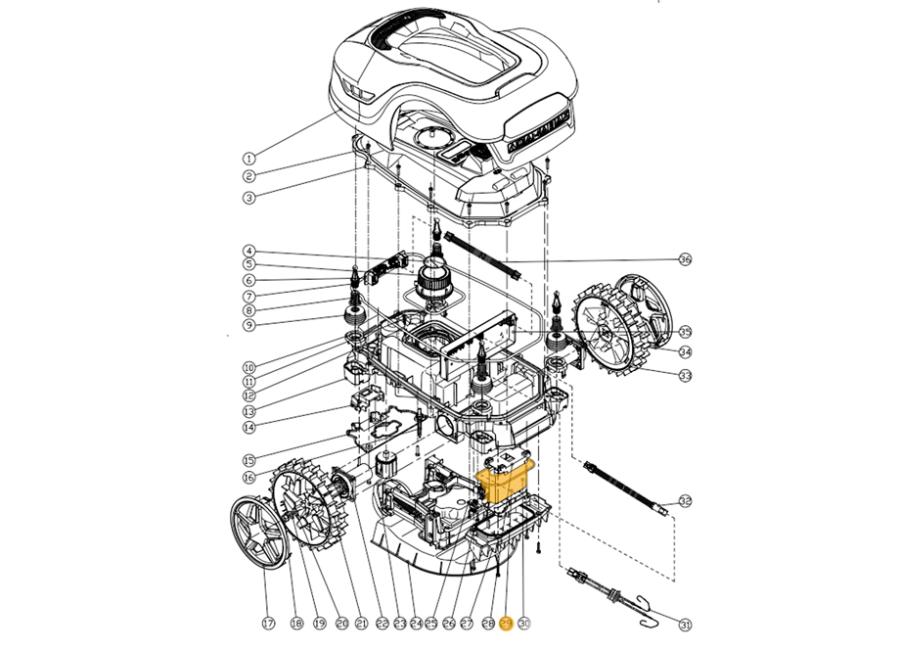 BATERÍA ROBOT CORTACESPED RC800 5,0Ah (CELDA SAMSUNG)