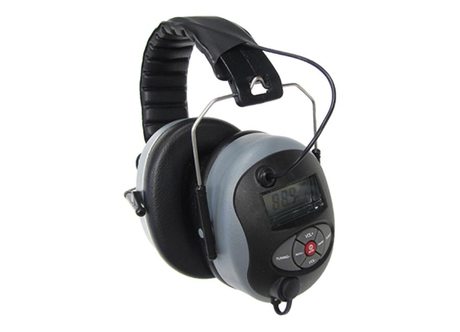 Auriculares con sintonizador de radio, conexión MP3 y móvil.