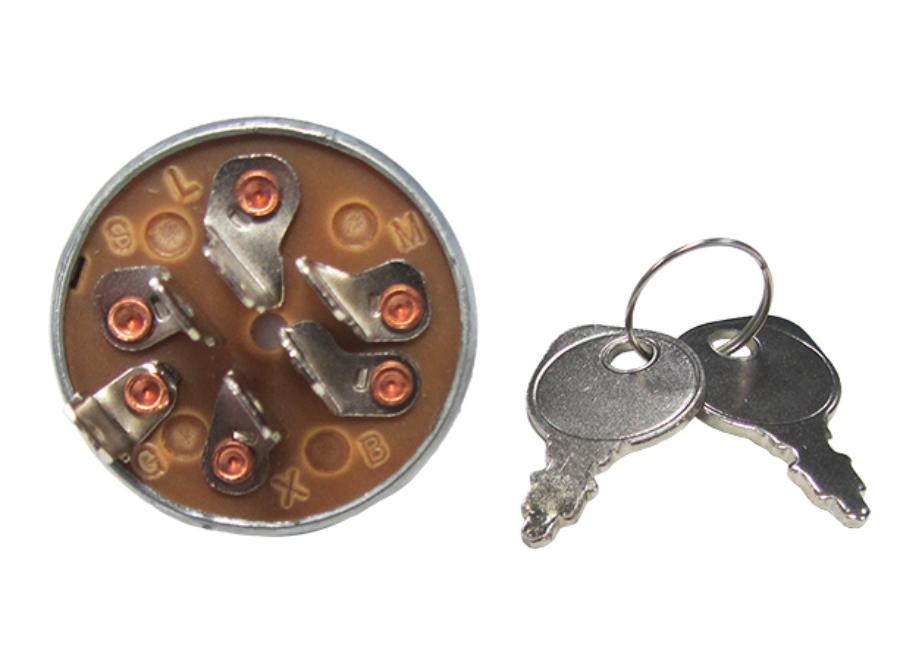 LLAVE CONTACTO ARRANQUE TRACTORES 6 POLOS/3 POS.