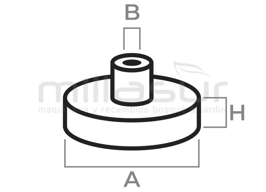 CAMPANA EMBRAGUE PIÑÓN RECAMBIABLE 3/8 STIHL 038, MS380, MS381