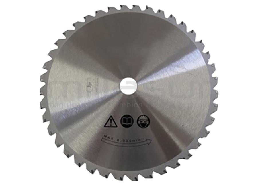DISCO DE WIDIA CERRADO 40 DIENTES 255x2x25.4 CON REDUCCION A 20mm