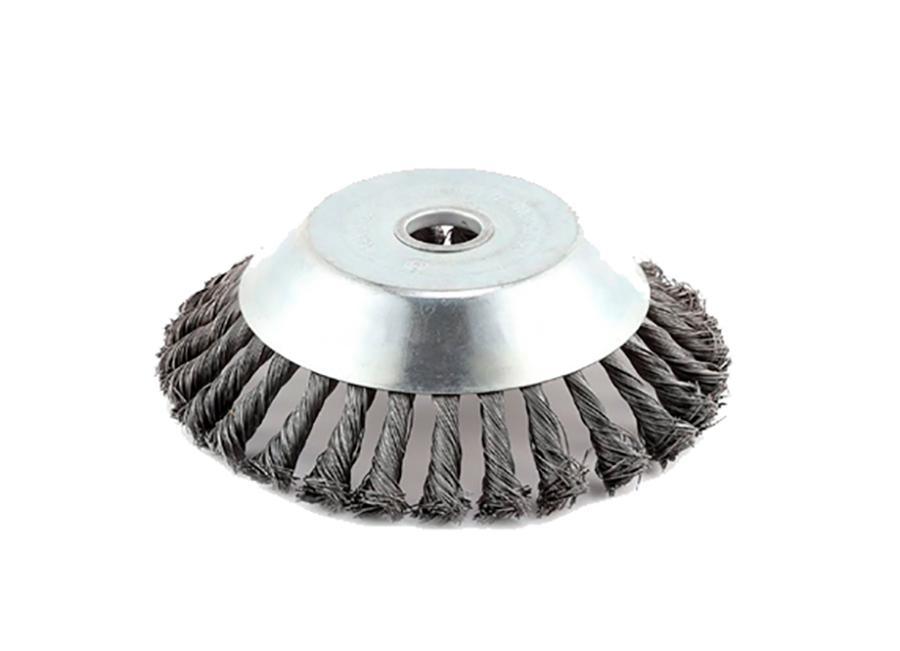 CABEZAL LIMPIEZA CON CEPILLO METALICO PARA DESBROZADORAS 140mm - 25,4 (con arandela reductora 20mm)
