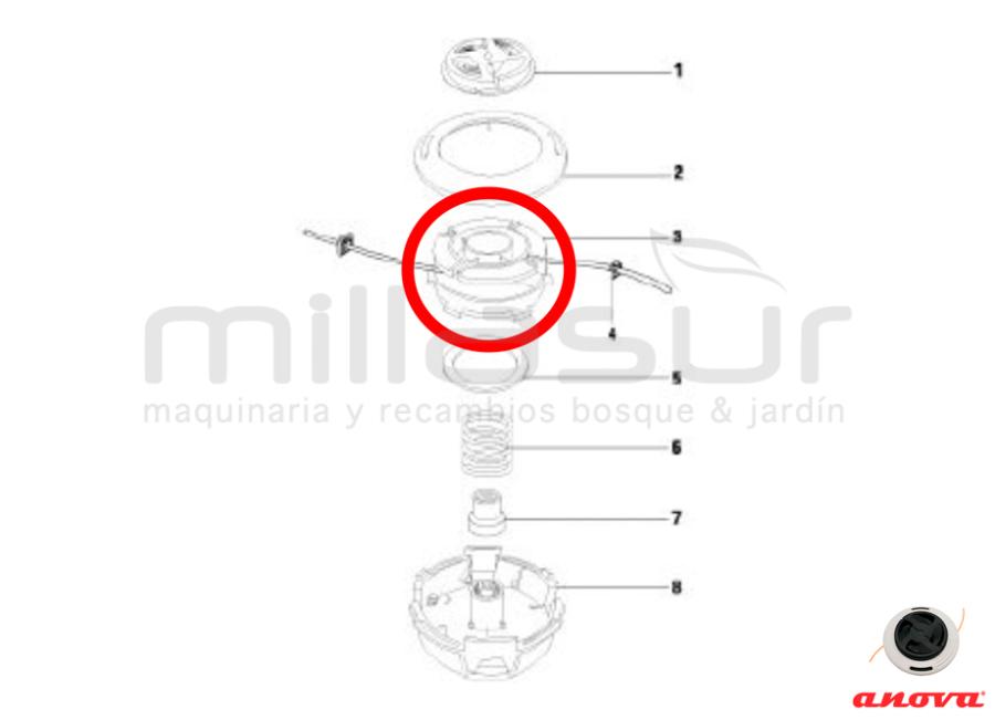 CARRETE CABEZAL EASYCUT 26 ( 55-1785)